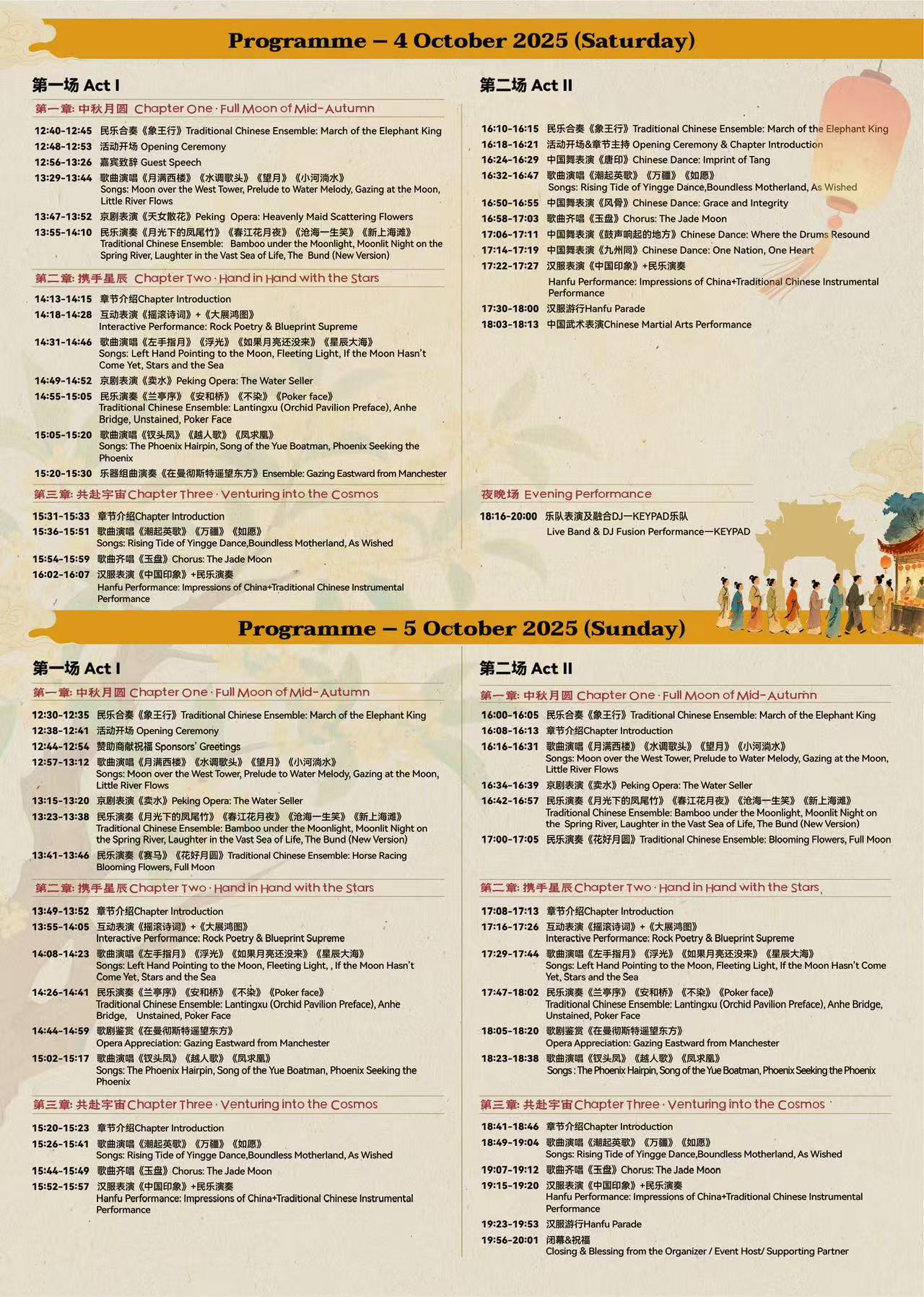 Programme Schedule for 4-5 October 2025